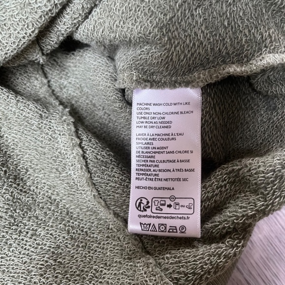 We The Free Camden Oversized Zip-Up Hoodie XS Olive Green EUC - Picture 6 of 12